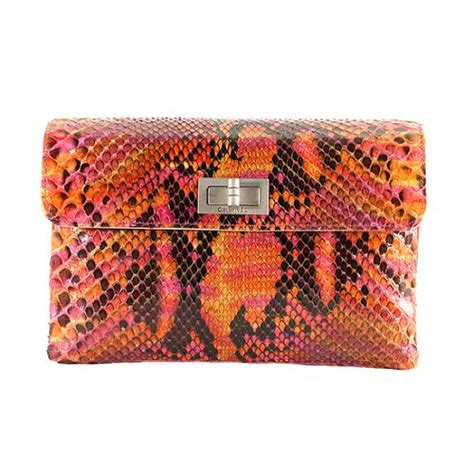 vintage chanel snakeskin clutch|Chanel Snakeskin .